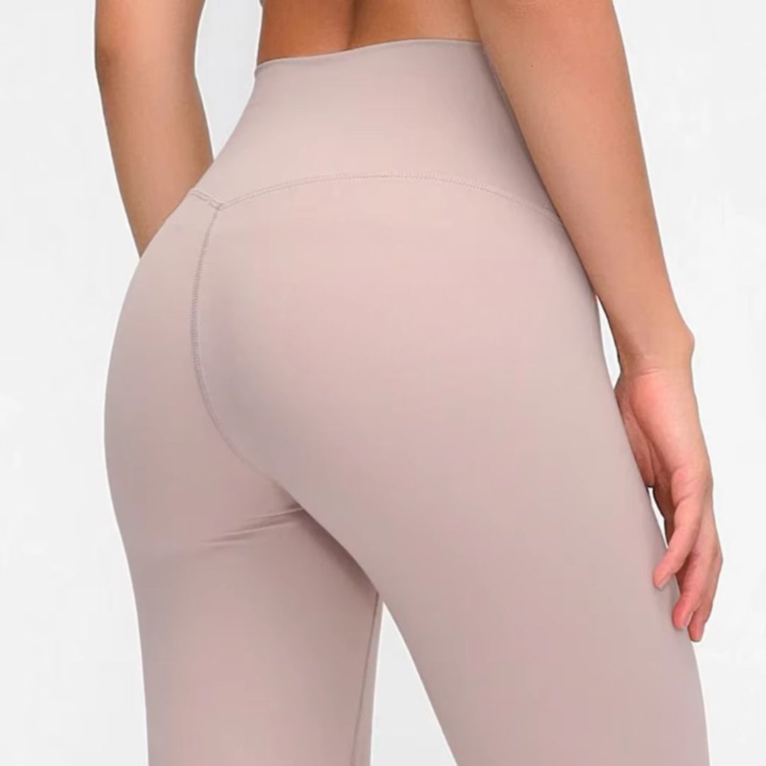 Legging Yoga Rose Élégance & Douceur en Nylon & Spandex