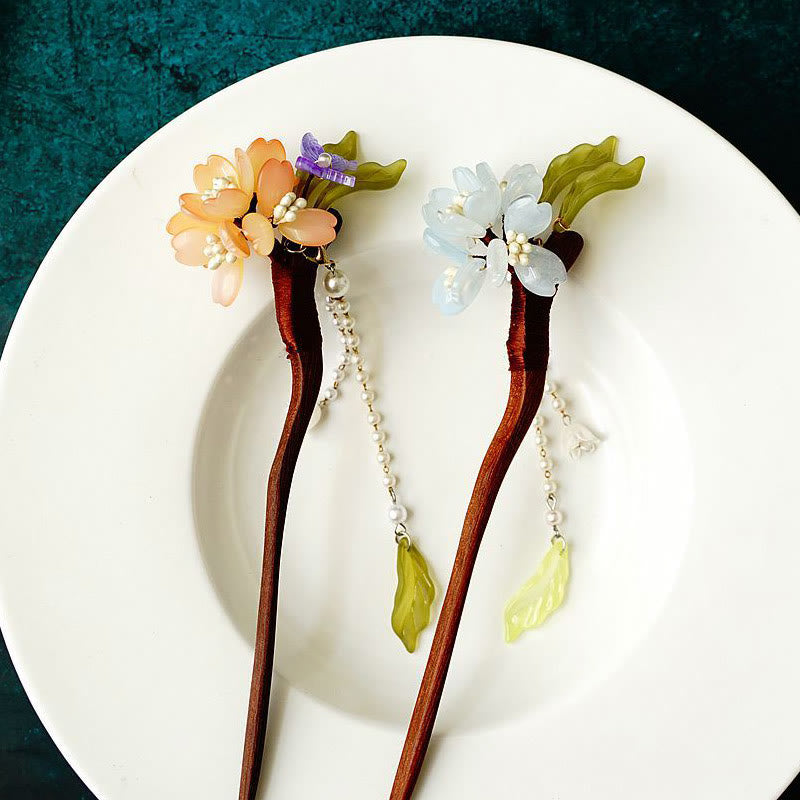 Pic à Cheveux Fleur de Muguet & Perles – 18 cm