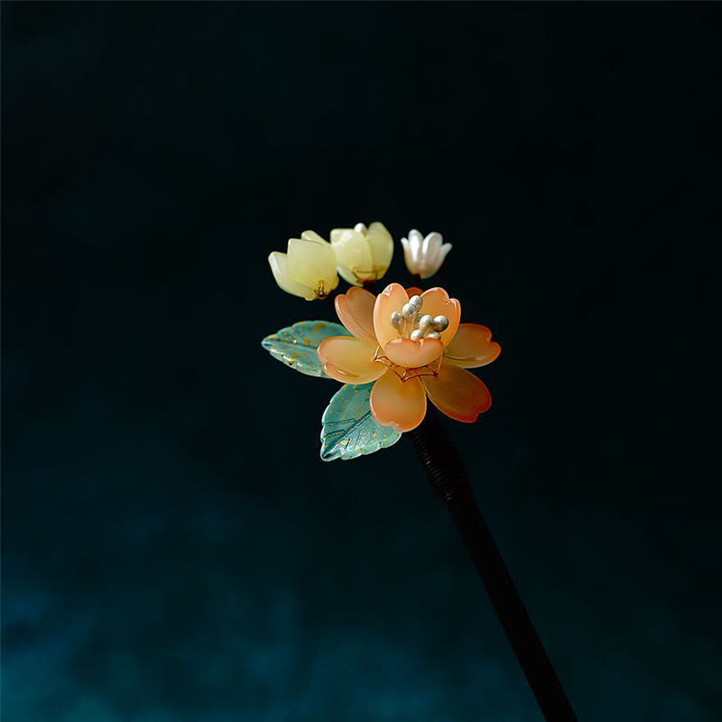 Pic à Cheveux Fleur de Muguet & Perles – 18 cm