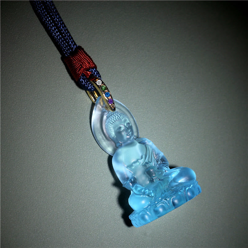 Collier Bouddha en Cristal Liuli Artisanal