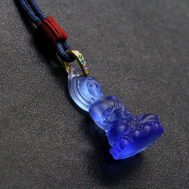 Collier Bouddha en Cristal Liuli Artisanal
