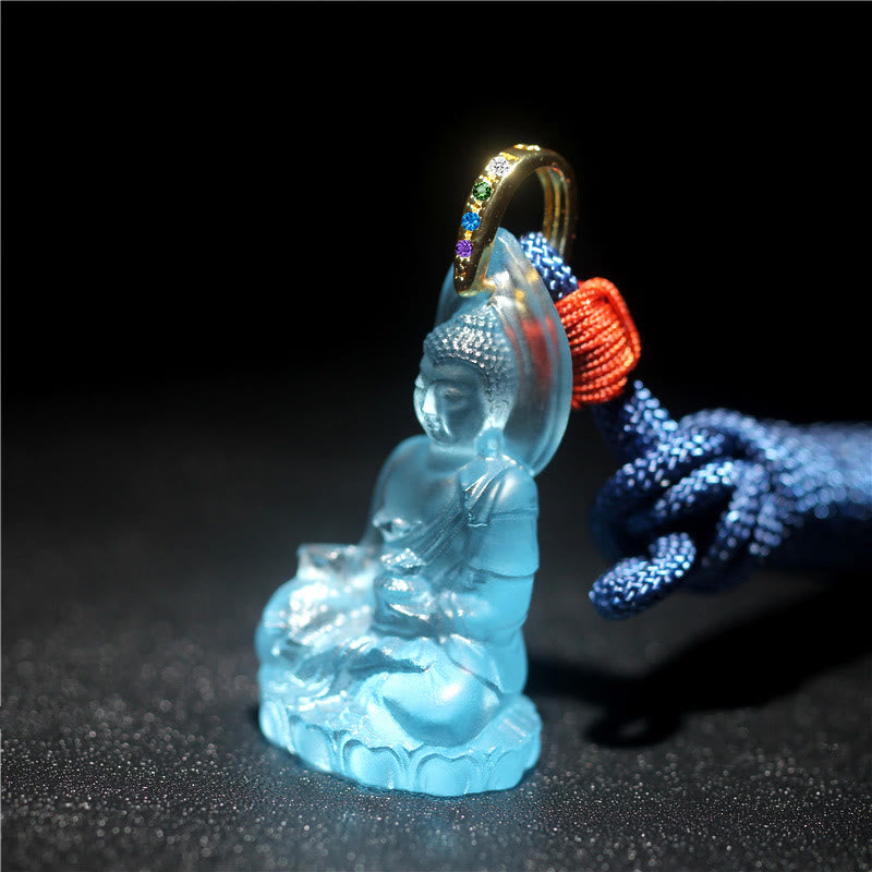 Collier Bouddha en Cristal Liuli Artisanal
