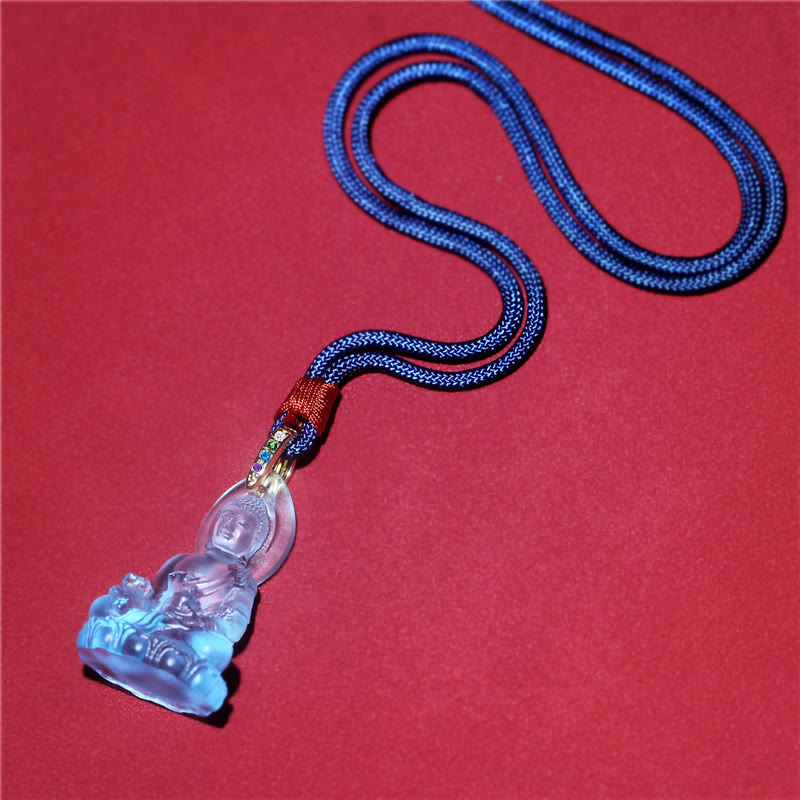 Collier Bouddha en Cristal Liuli Artisanal