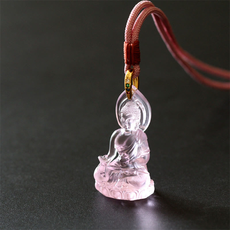 Collier Bouddha en Cristal Liuli Artisanal