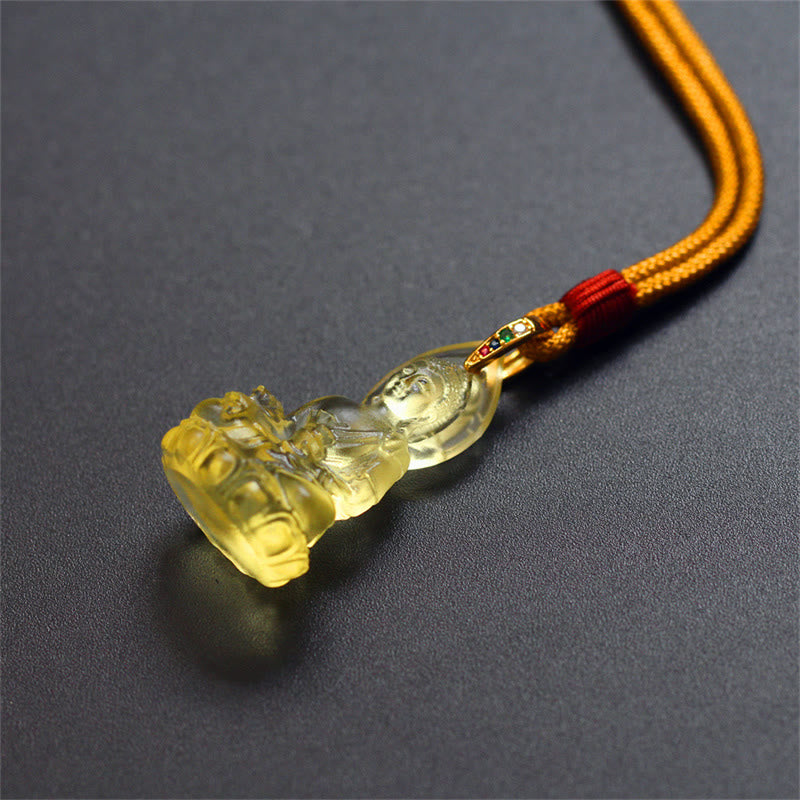 Collier Bouddha en Cristal Liuli Artisanal