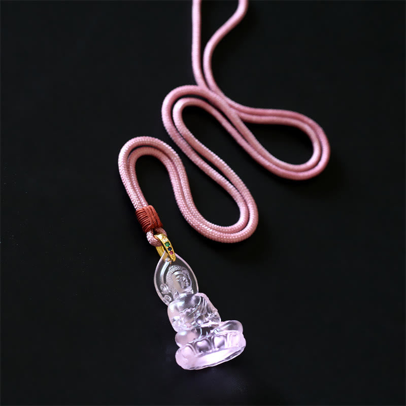 Collier Bouddha en Cristal Liuli Artisanal