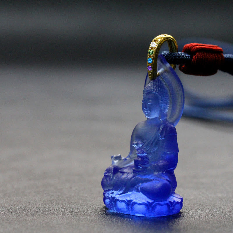 Collier Bouddha en Cristal Liuli Artisanal