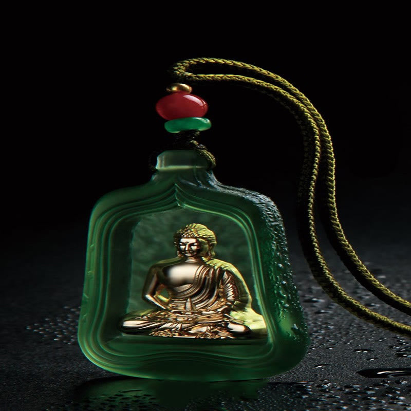 Collier Bouddha Médecine Cristal Liuli 48 mm