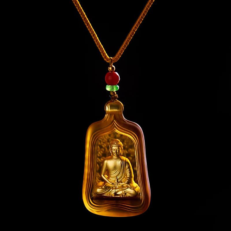 Collier Bouddha Médecine Cristal Liuli 48 mm