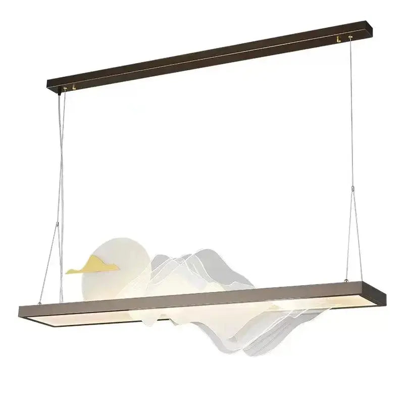 Lustre Mural Japonais Design Zen Paysager LED