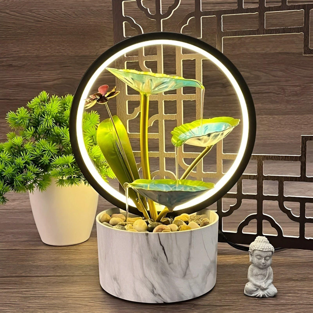 Lampe de Chevet – Éclairage Doux & Fonction Eau Apaisante pour Chambre & Salon