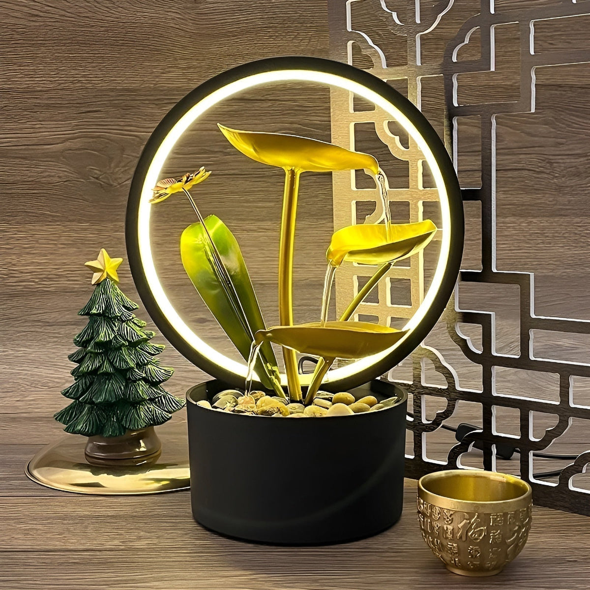 Lampe de Chevet – Éclairage Doux & Fonction Eau Apaisante pour Chambre & Salon