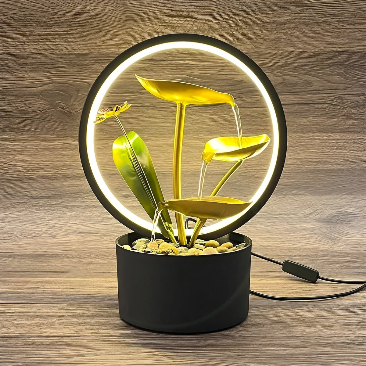 Lampe de Chevet – Éclairage Doux & Fonction Eau Apaisante pour Chambre & Salon