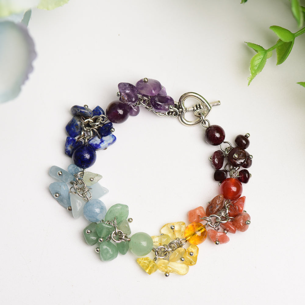 Bracelet Chakra en Cristaux Naturels, Équilibre Énergétique