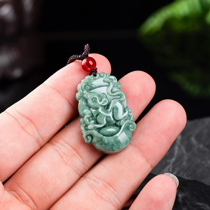 Collier en Jade Naturel Zodiac Chinois (12 Signes)