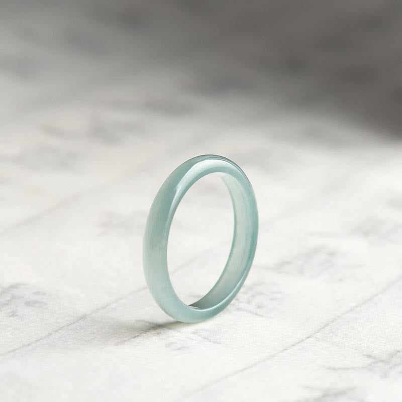 Bague Chance & Prospérité en Jade Naturel – Anneau Symbolique Unisexe