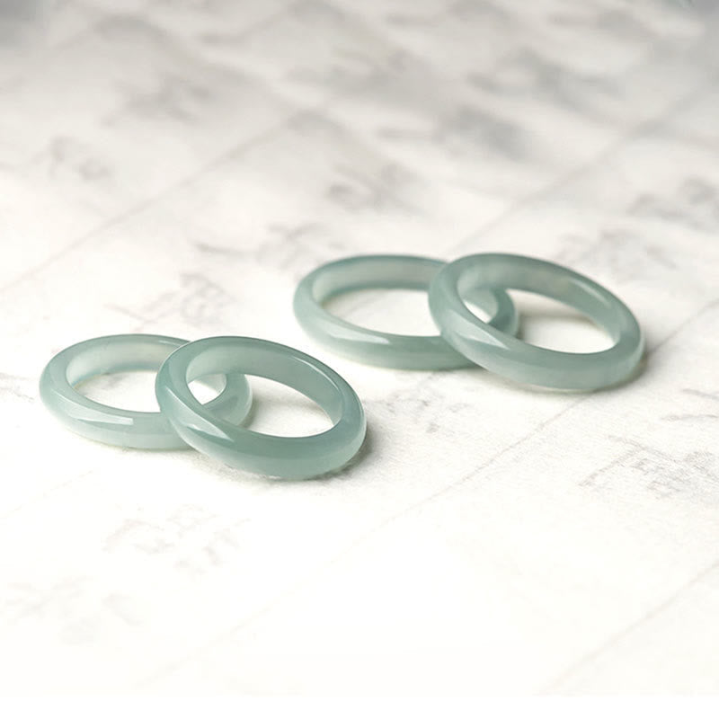 Bague Chance & Prospérité en Jade Naturel – Anneau Symbolique Unisexe