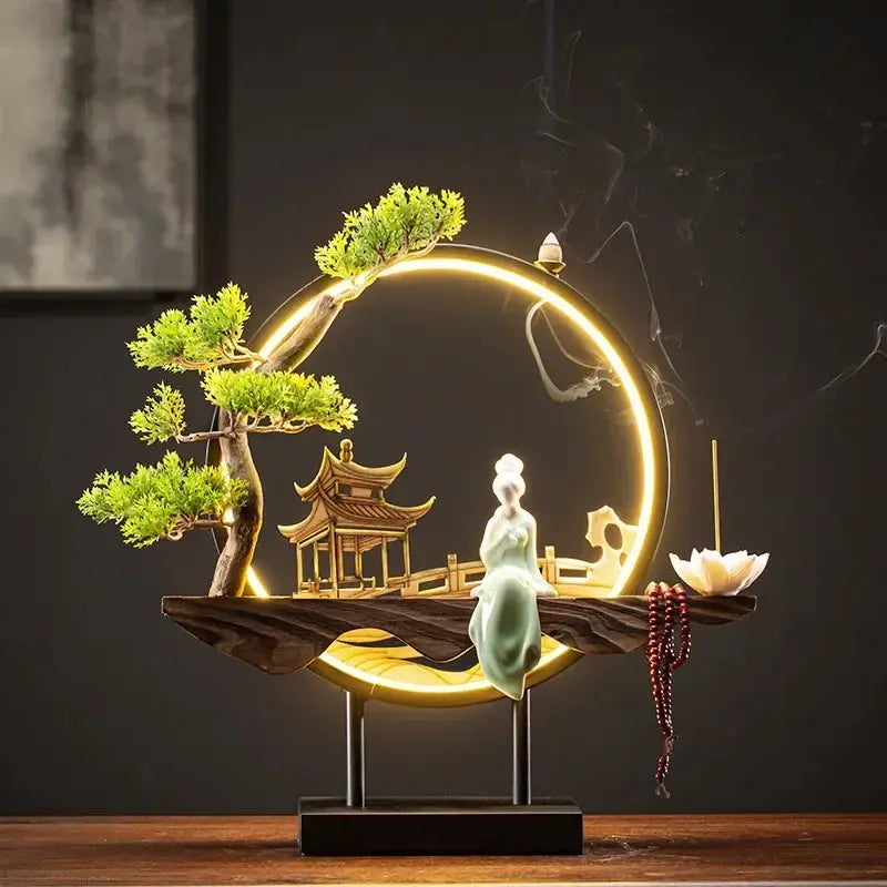 Quiétude Intérieure · Porte-Encens Lumineux Zen
