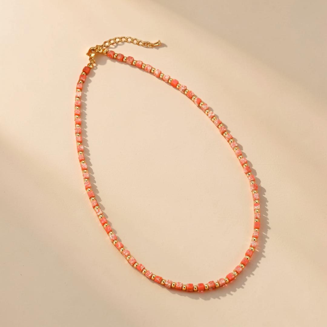 Collier/Bracelet Jaspe Rouge/Vert – Éclat Bohème