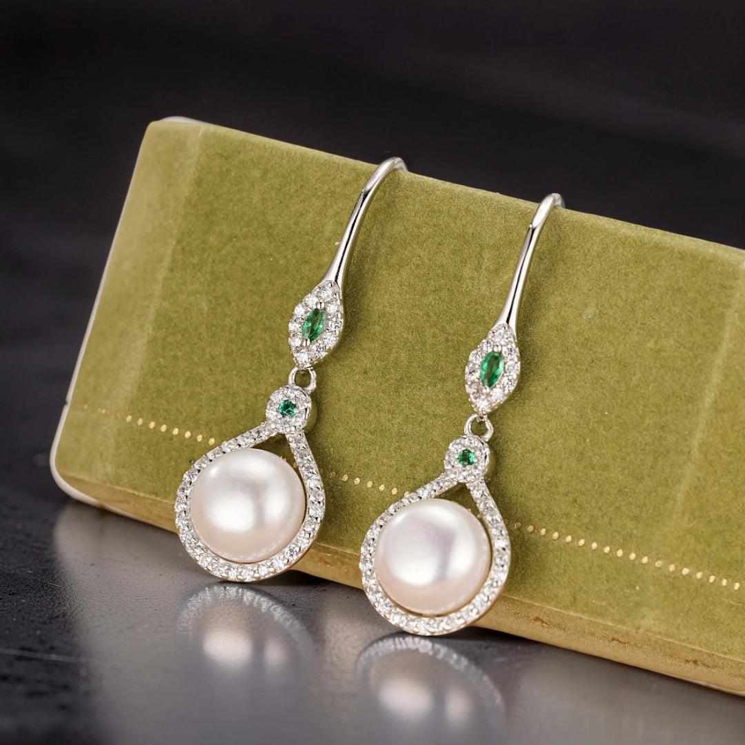 Boucles d’Oreilles Perle – Elegancia, Argent 925