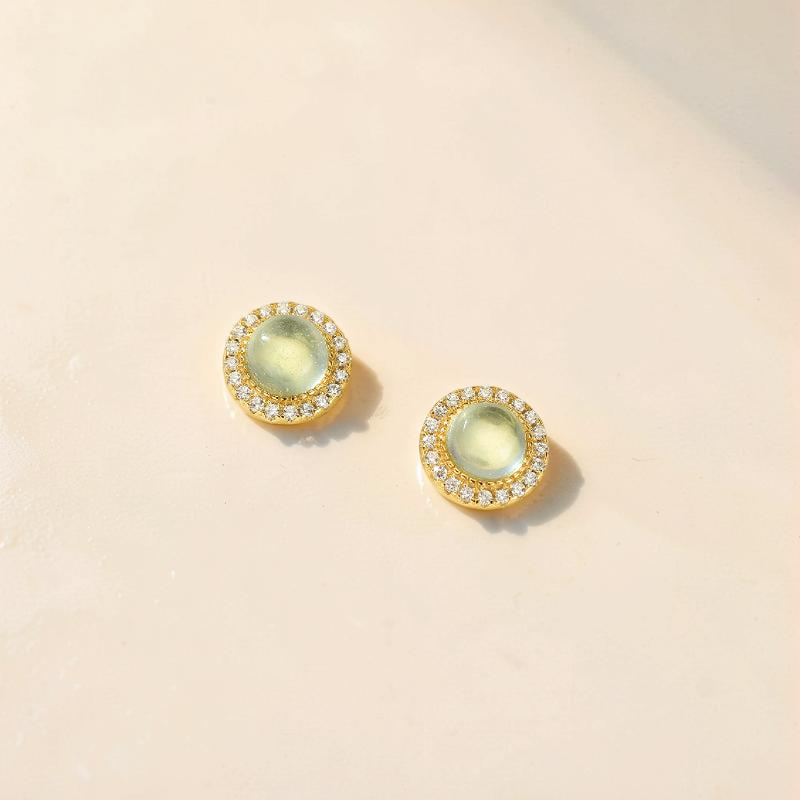 Boucles d'oreilles Aigue marine – Éclat Céleste, Argent Plaqué Or