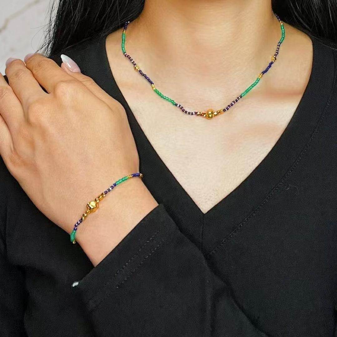 Bracelet Lapis-Lazuli – Main Protectrice, Argent Plaqué Or