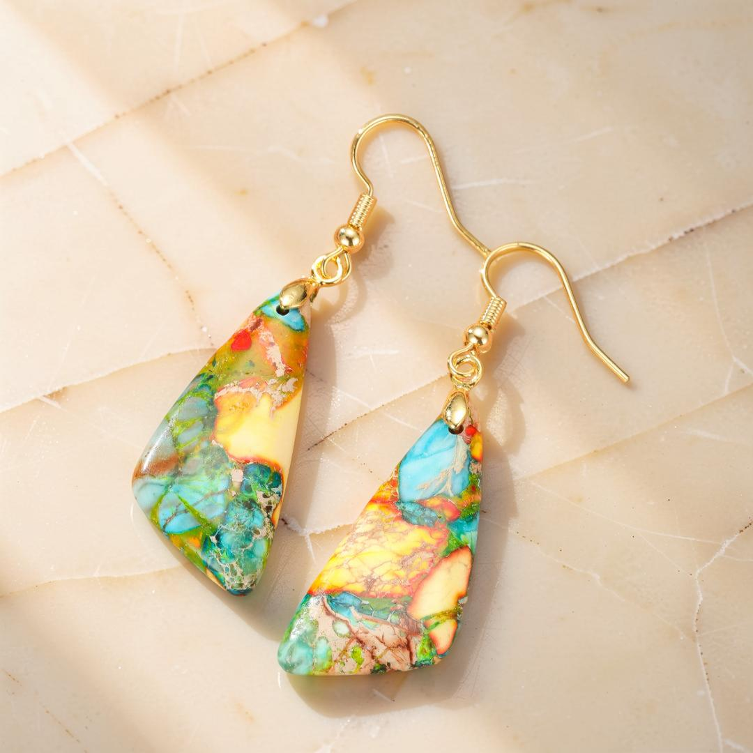 Boucles d’Oreilles Jaspe – Création Divine