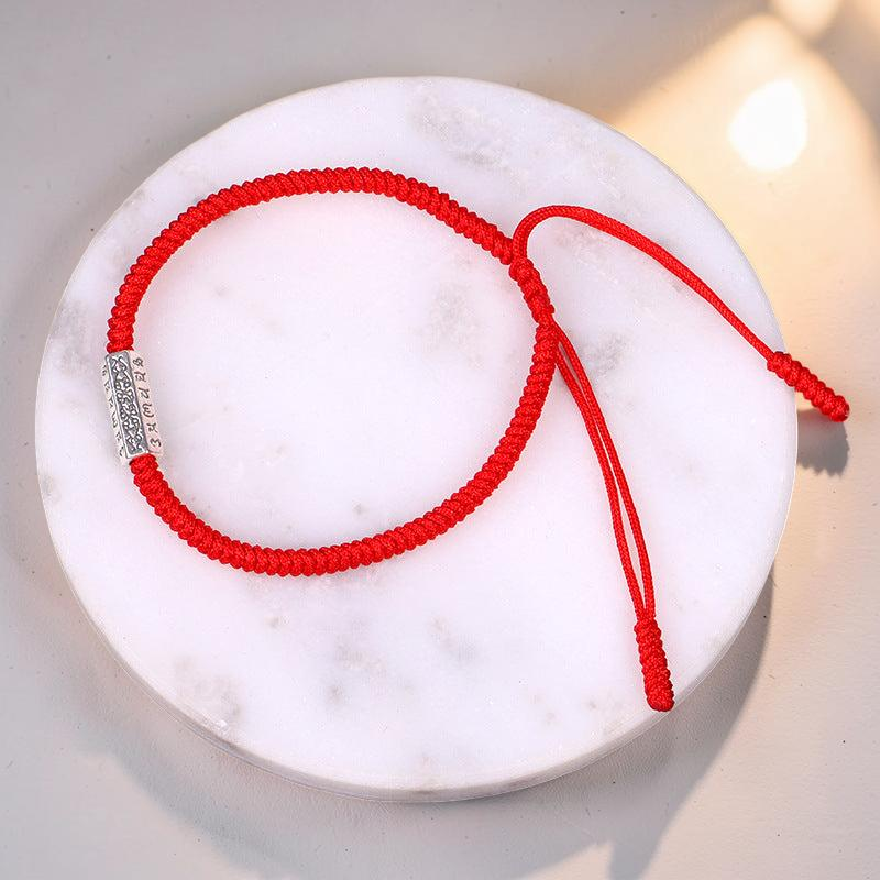 Bracelet Six Mantras Fil Rouge – Harmonie et Créativité