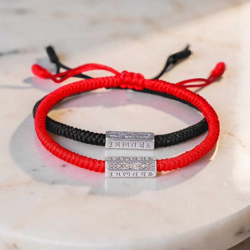 Bracelet Six Mantras Fil Rouge – Harmonie et Créativité