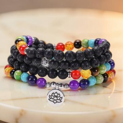 Mâlâ 108 Perles – Zenitude, Pierre de Lave