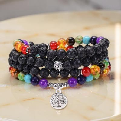 Mâlâ 108 Perles – Zenitude, Pierre de Lave