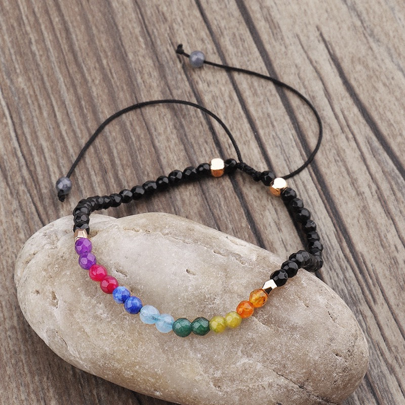 Bracelet 7 Chakras – Alignement, Pierres Naturelles