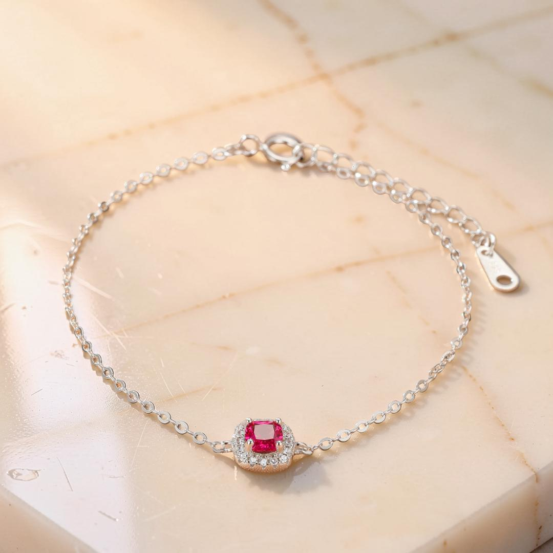Bracelet Cornaline – Douceur Impérial, Argent