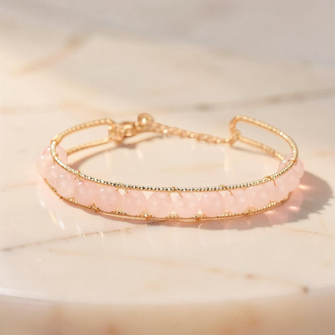 Bracelet Quartz Rose, Améthyste ou Aigue-Marine – Beauté Énergétique