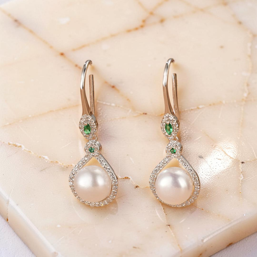 Boucles d’Oreilles Perle – Elegancia, Argent 925