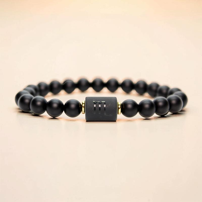 Bracelet Signe Astrologique en Onyx – Protection Astrale