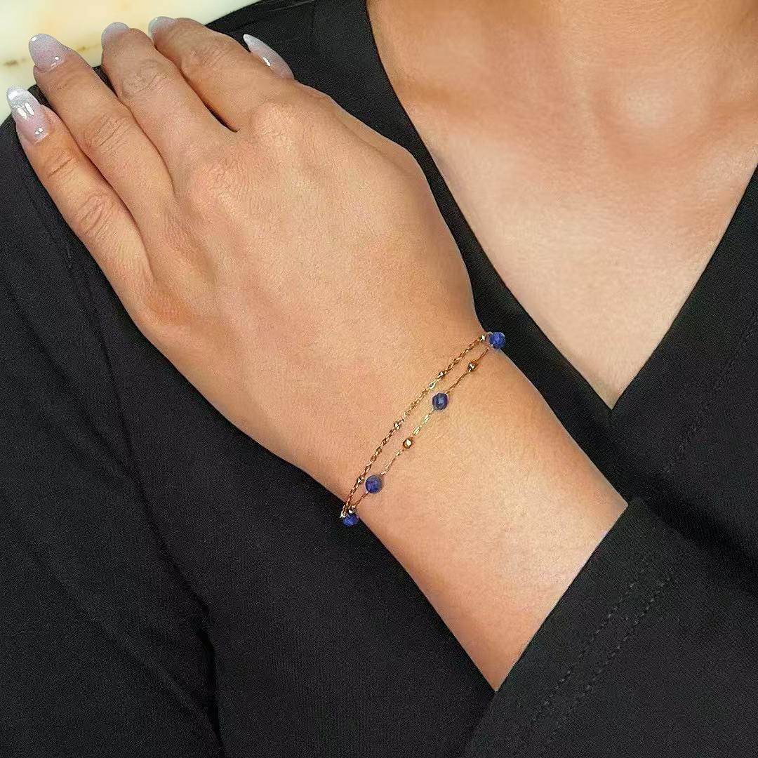 Bracelet Amazonite/Lapis Lazuli – Constellation Fine