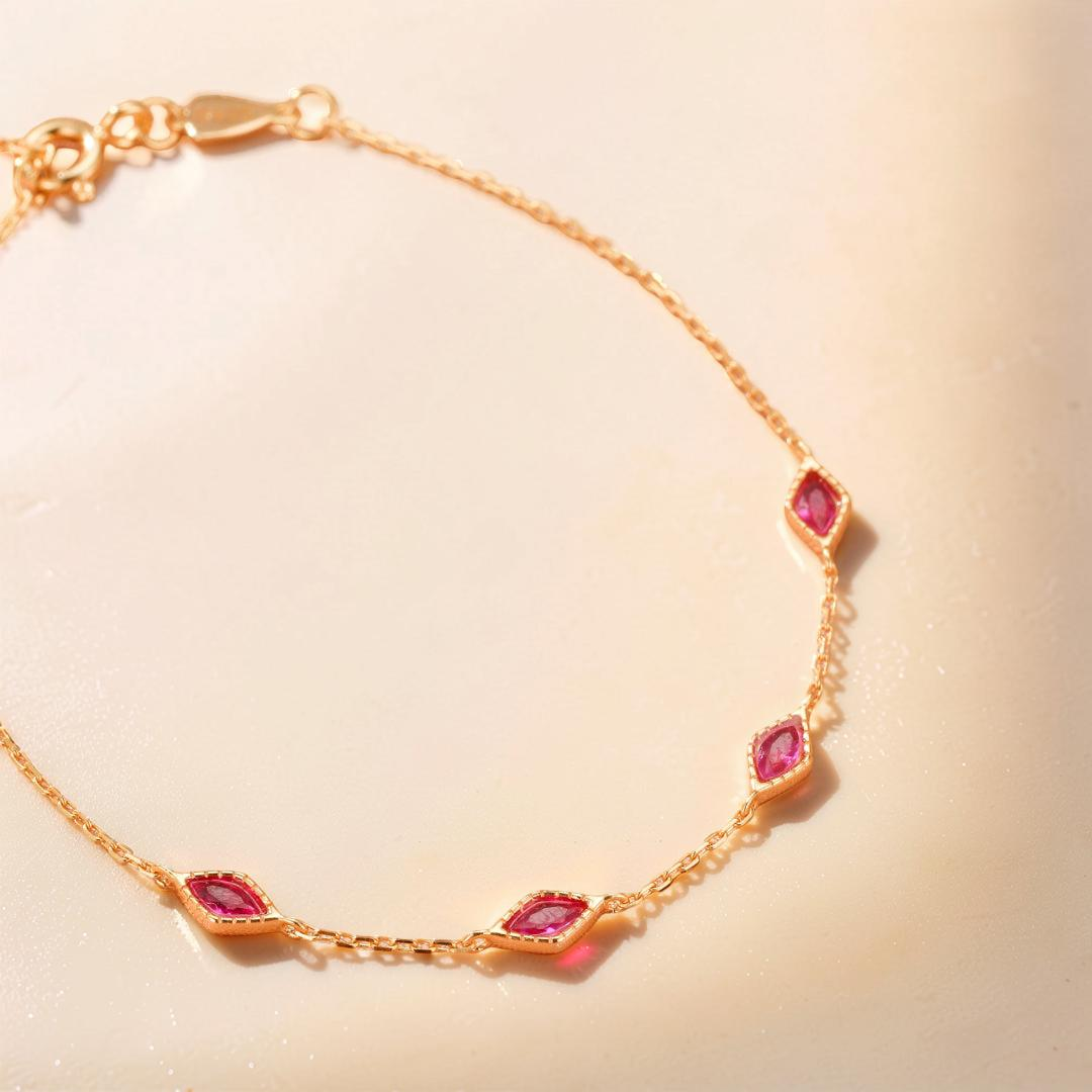 Bracelet Cornaline – Grâce Intuitive, Argent Plaqué Or 14k