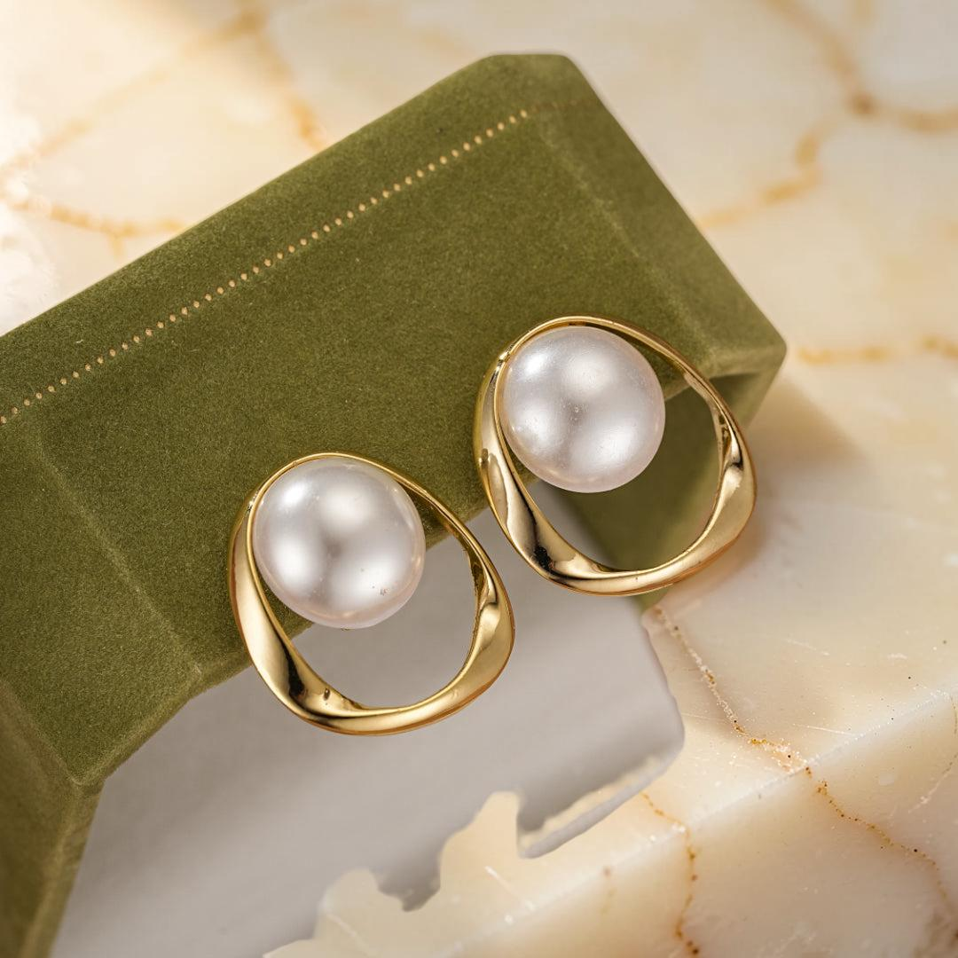 Boucles d'Oreilles Perle – Cercle Élégant