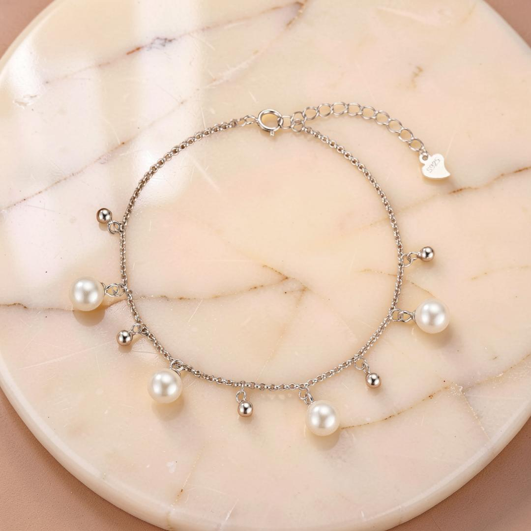 Bracelet Perle – Danse Lumineuse, Argent 925