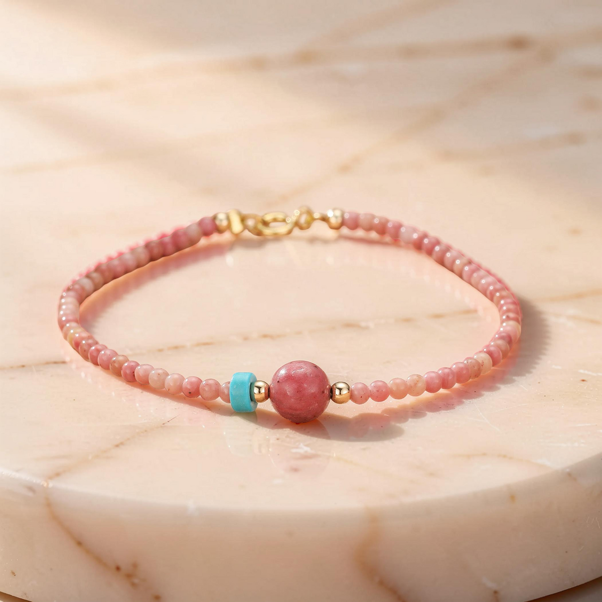 Bracelet Rhodonite – Accent Bleu