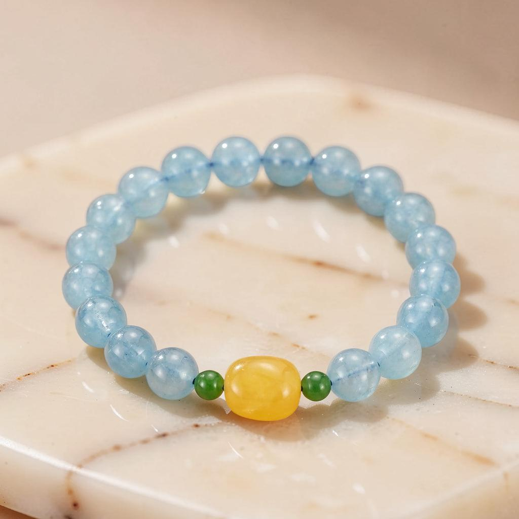 Bracelet Aigue Marine – Douce Vague