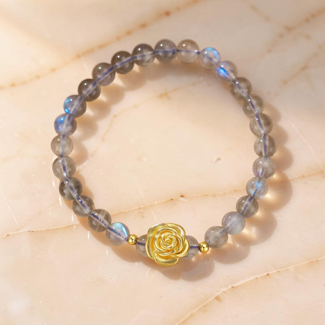 Bracelet Labradorite – Rose Doré