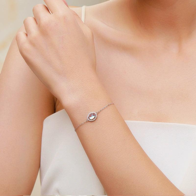 Bracelet Pierre de Lune – Sérénité Lunaire, Argent 925