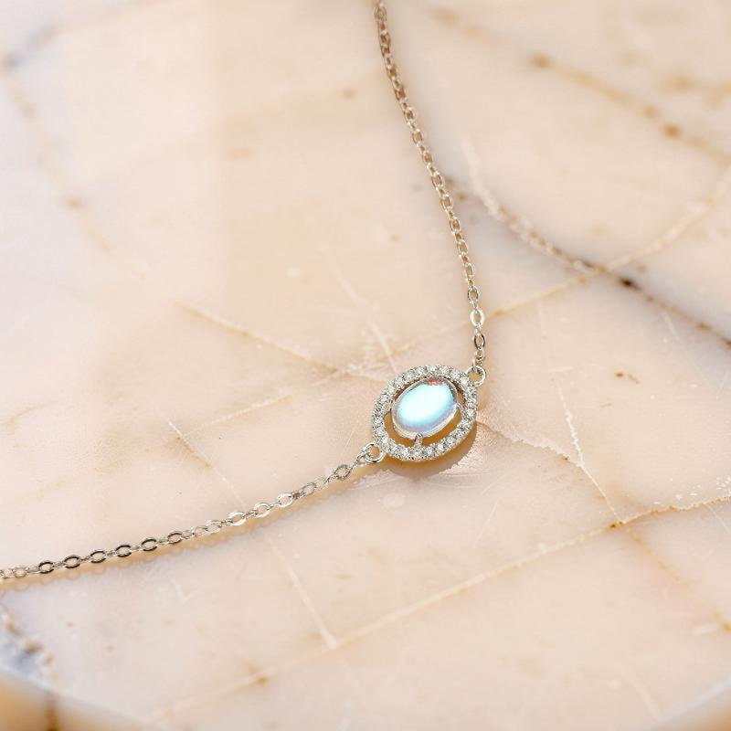 Bracelet Pierre de Lune – Sérénité Lunaire, Argent 925