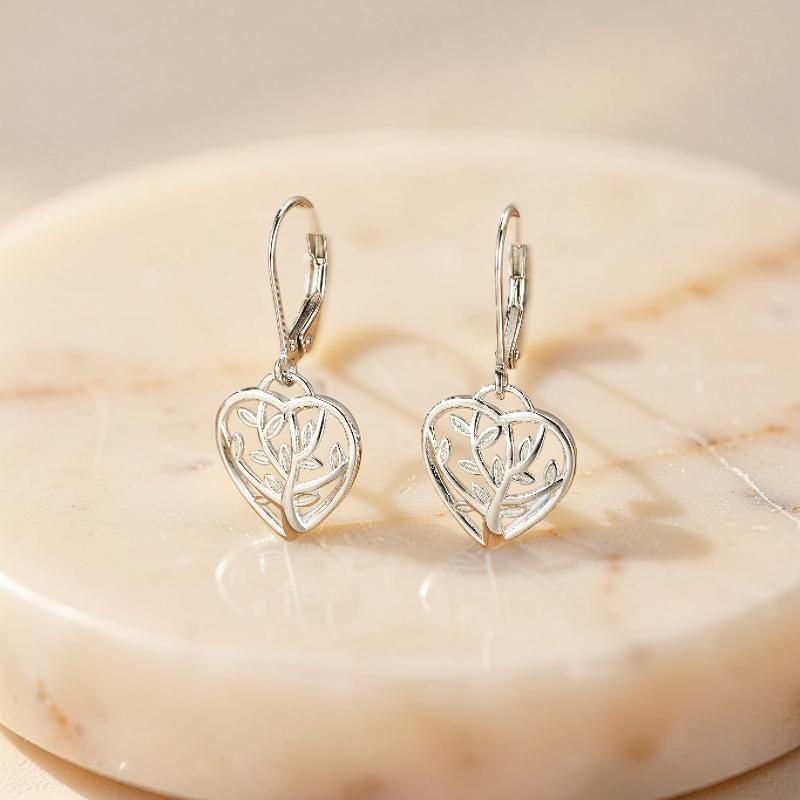 Boucles d'oreilles – Arbre de Vie, Argent 925