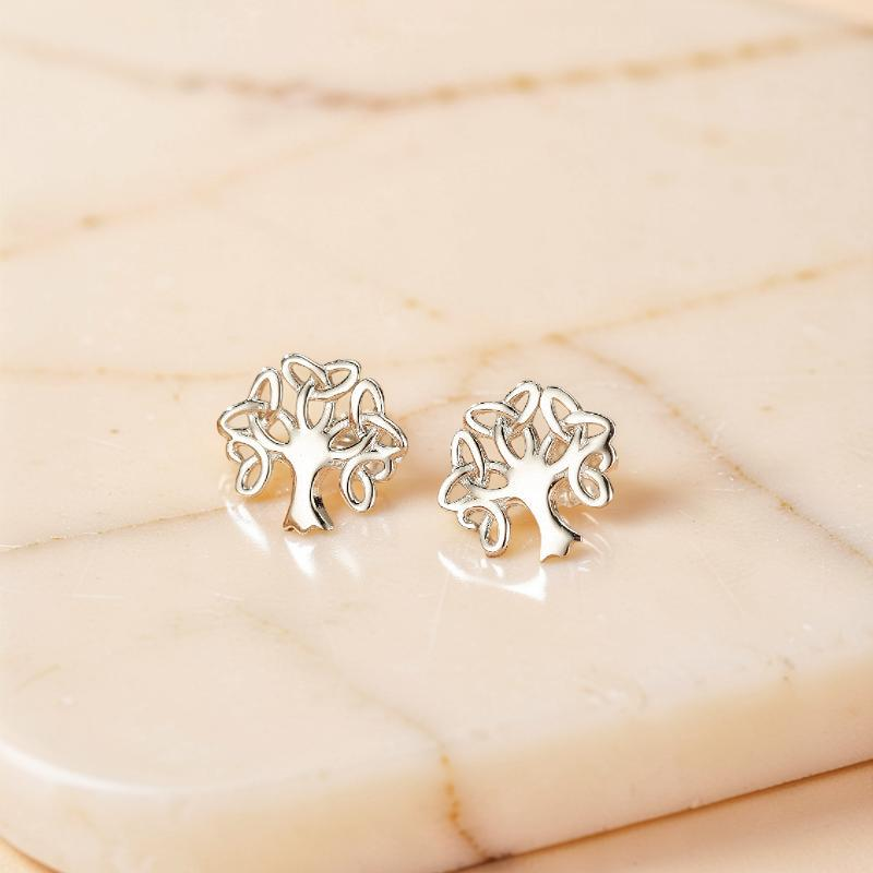 Boucles d'oreilles – Racines Éternelles, Argent 925
