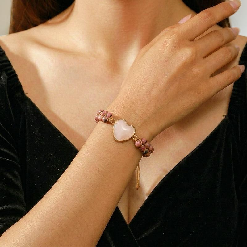 Bracelet Quartz Rose – Cœur de Joie