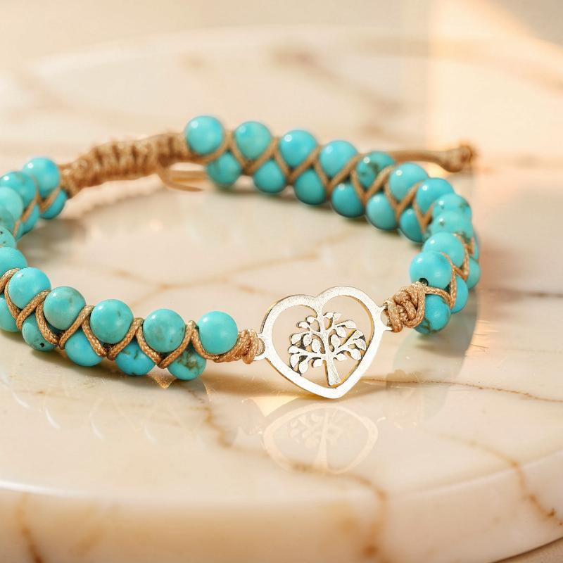 Bracelet Turquoise Arbre de Vie – Océan de Vie