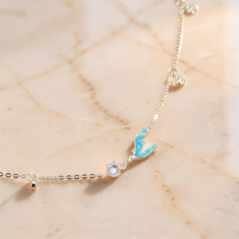 Bracelet Pierre de Lune – Sirène Lunaire, Argent